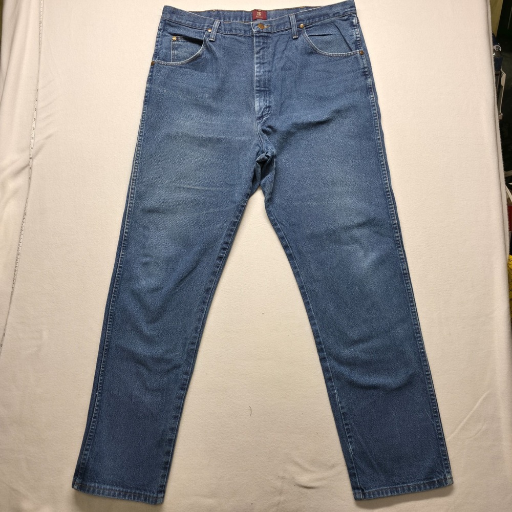 Wrangler 31MWZDN Men's Denim Blue Jeans Size 40X34 (39X33.5)